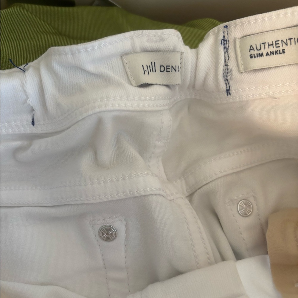 J Jill jeans denim white size 8 authentic fit slim ankle - Picture 7 of 7